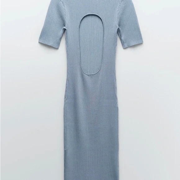 ZARA Back Vent Knit Dress - Picture 4 of 5